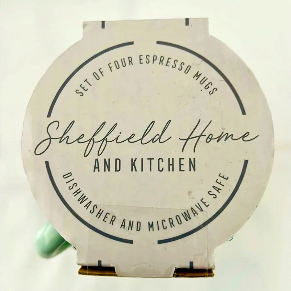 Sheffield Home / 4~Espresso Mugs With Holder - Picture 2 of 7